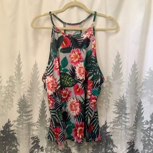 Old Navy Floral Go Dry XL Work Out Tank Top
